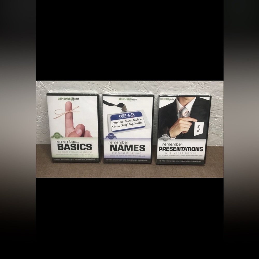 New Lot of 3 Remember Media DVDs Remember the Basics Names Presentations